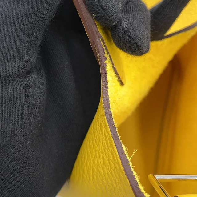 Hermès Picotin Lock Jaune Ambre Taurillon Clemence Size PM in Yellow Clemence leather from GALLERY RARE, photo 7 of 15