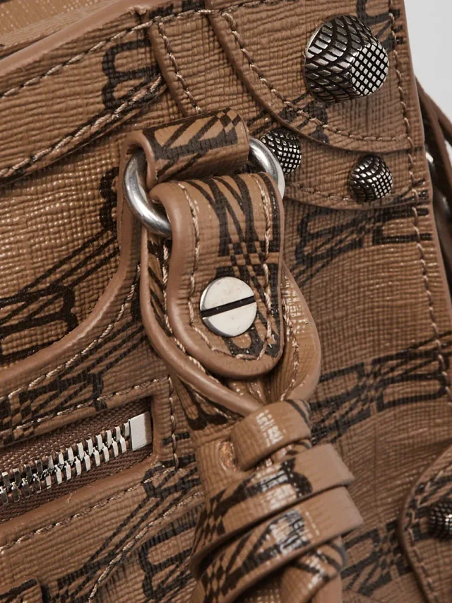 Balenciaga Brown/Black BB Monogram Coated Canvas Cagole XS Crossbody Bag in Black Coated canvas from Yoogis, photo 10 of 15