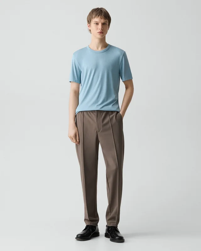 Theory Essential Tee in Anemone Modal Jersey in OCEAN AIR 67% Modal, 30% Polyester, 3% Spandex, photo 5 of 8 from Theory