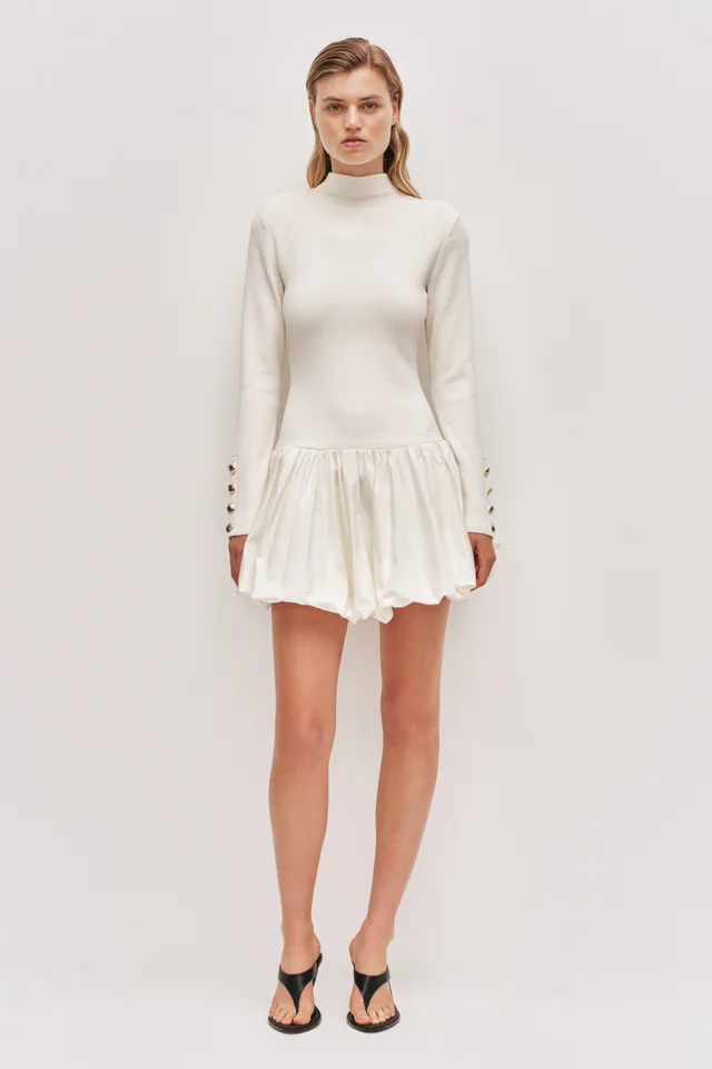 AJE Elodi Knit Mini Dress in Beige from Aje, photo 1 of 1