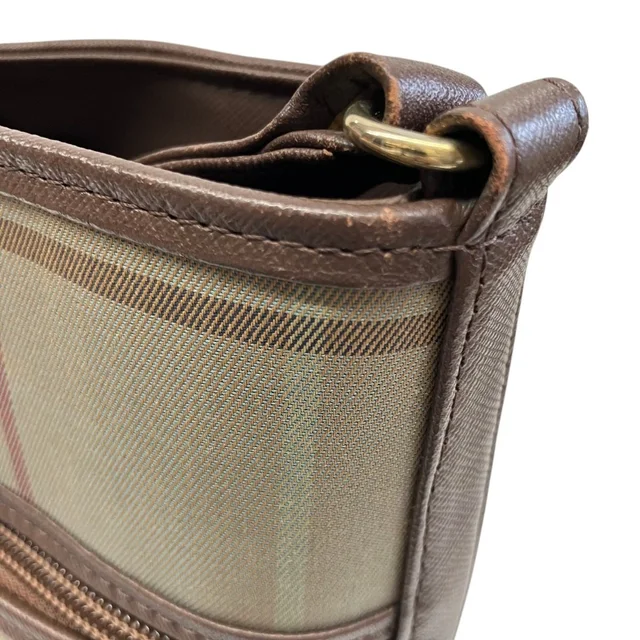Burberry Burberrys Canvas Leather Shoulder Bag in Canvas from LuxUness, photo 2 of 2
