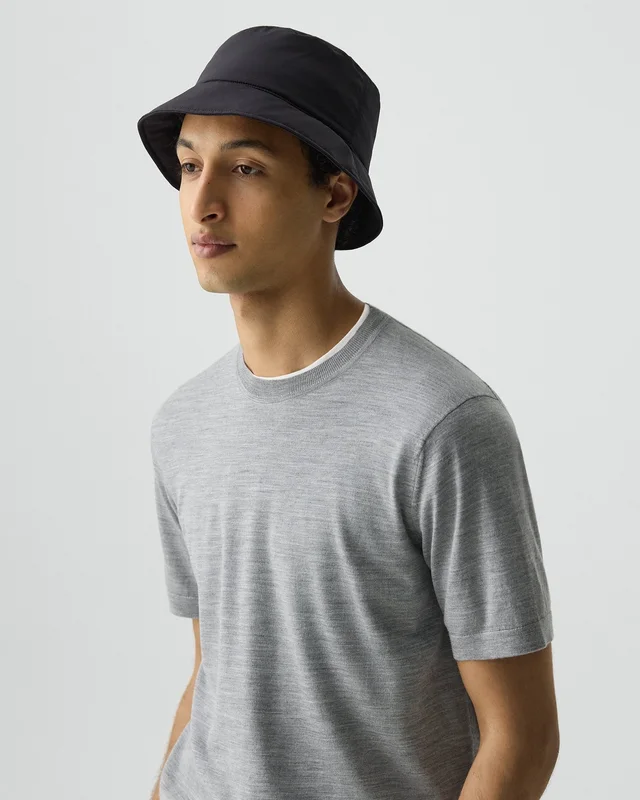 Theory Soris Tee in Regal Wool in COOL HEATHER GREY 100% Wool; Exclusive Of Elastic, photo 4 of 12 from Theory