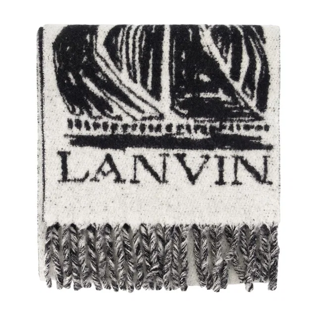 Lanvin Mère Et Lenfant Scarf — White Wool Scarfs in White Wool from HEWI
