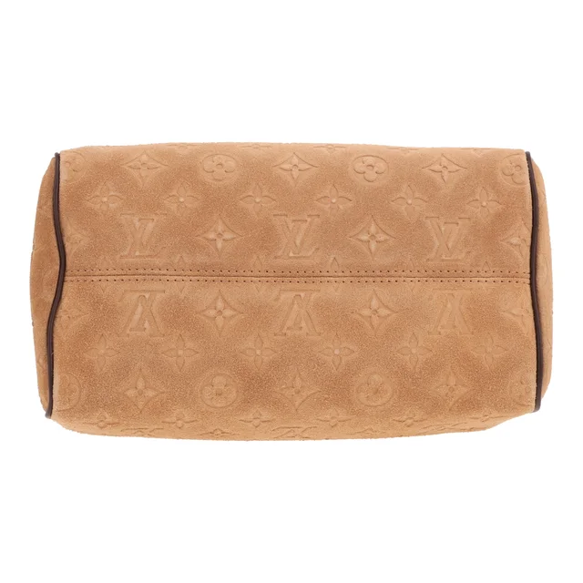 Louis Vuitton Speedy 25 handbag in brown suede calfskin and brown leather in Brown Calfskin from Collector Square, photo 3 of 3