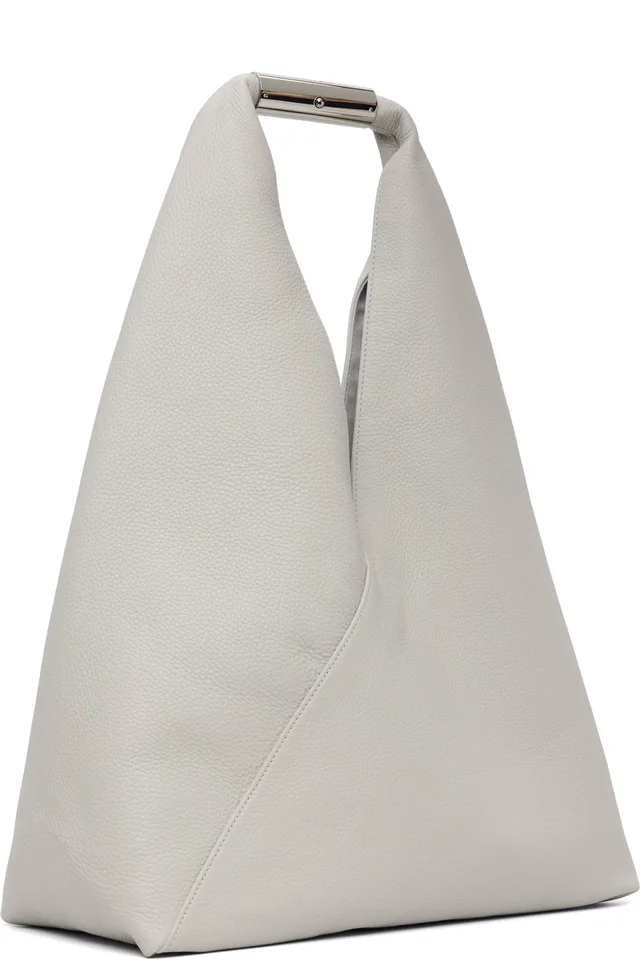 MM6 Maison Margiela Gray Jewel Handle Classic Tote, photo 2 of 4 from SSENSE