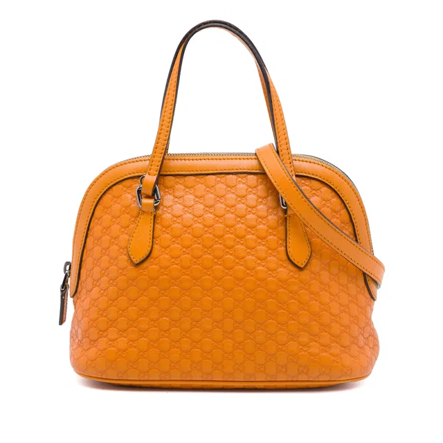 Orange Gucci Mini Microguccissima Dome Satchel in Orange Leather from Designer Revival