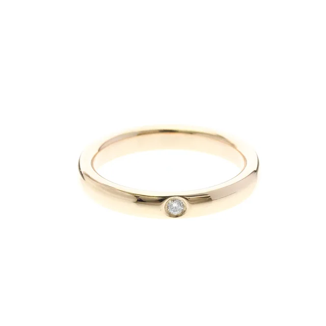 Tiffany & Co. Stacking Band Ring 1 Diamond 18K Rose Gold in Pink gold Pink gold (18K) from Elady
