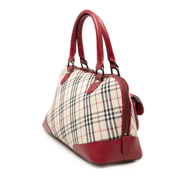 Beige Burberry Nova Check Canvas Handbag in Beige Canvas from Designer Revival, photo 2 of 7