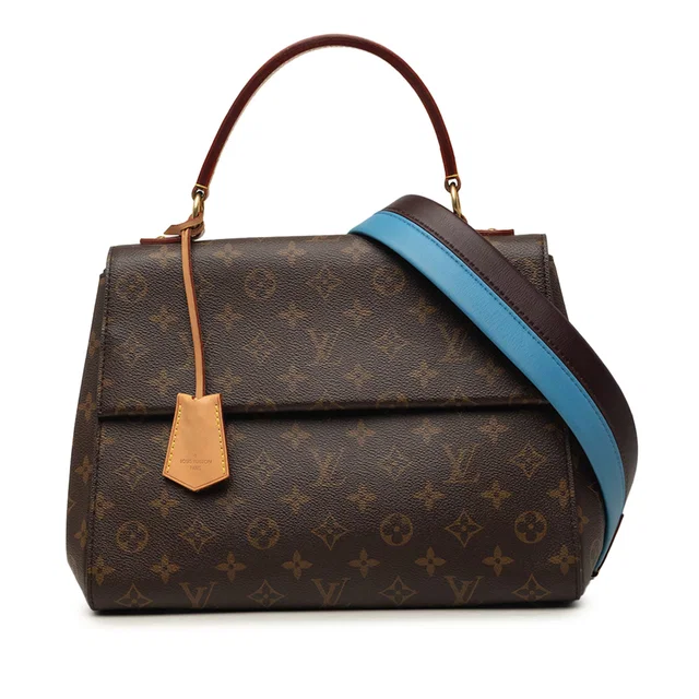 Brown Louis Vuitton Monogram Cluny MM Satchel in Brown Coated canvas from Designer Revival