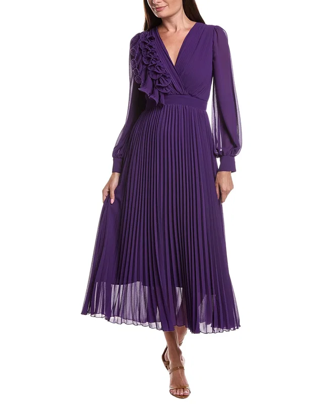 BURRYCO Purple Solid Maxi Dress, image 1 of 1 from Gilt
