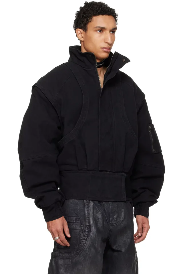 HYACYN Black Anatnom Bomber Jacket, photo 2 of 2 from SSENSE