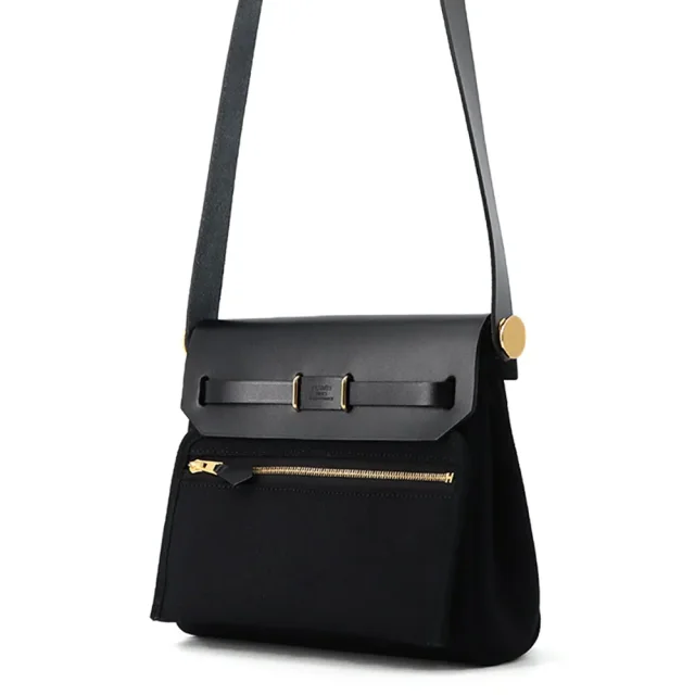 Hermès Herbag zip Black Toile Military Vache Hunter Leather Size Mini in Black Leather from GALLERY RARE, photo 2 of 7