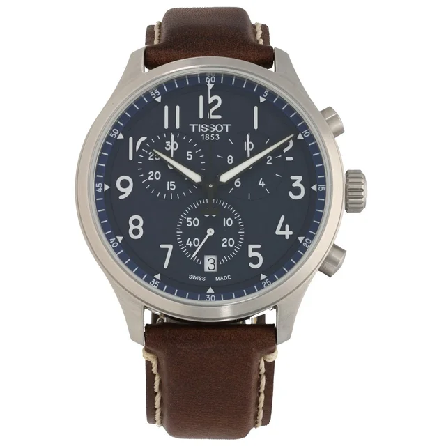 Tissot Chrono XL T116617A 45mm Stainless Steel Watch in Leather from H&T