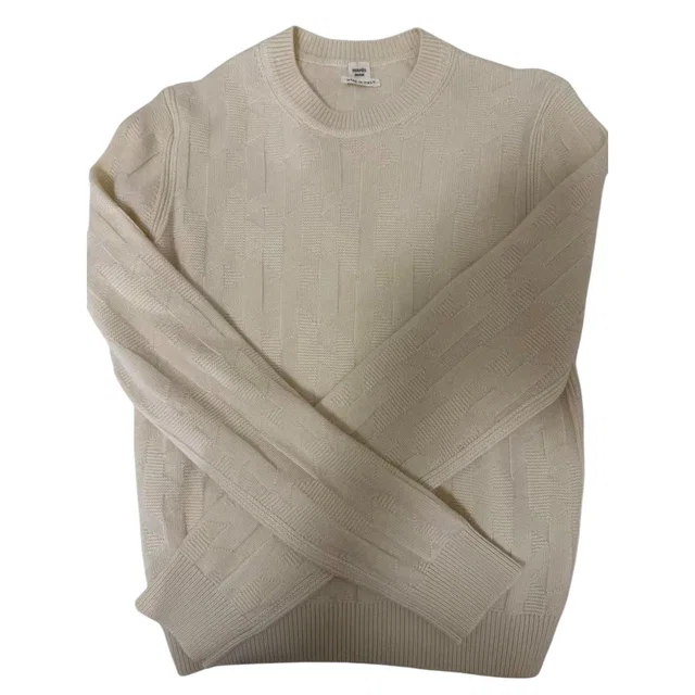 Hermès White Wool Sweater #38 in White Wool from Luxury Promise