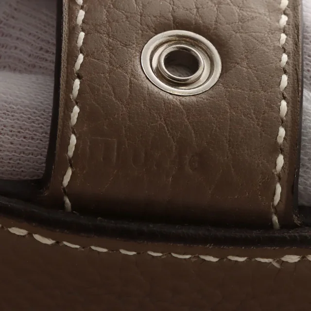 Hermès 2005 Sac à Dépêches 38 Étaupe in Togo leather from VINTAGE QOO TOKYO, photo 8 of 13
