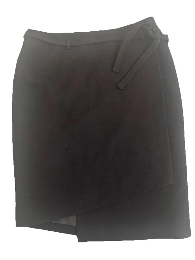Christian Lacroix Skirt Black Wool Lined Asymmetrical Size 42 (Us 10) Belted in black Wool from Poshmark