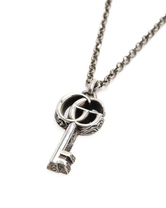 Gucci GG Key Silver Necklace in Silver from A Retro Tale, photo 3 of 5
