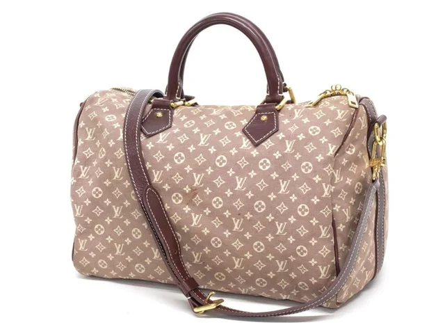 Louis Vuitton Sepia Monogram Mini Lin Idylle Speedy Bandouliere 30 with Strap in Canvas from Bagriculture