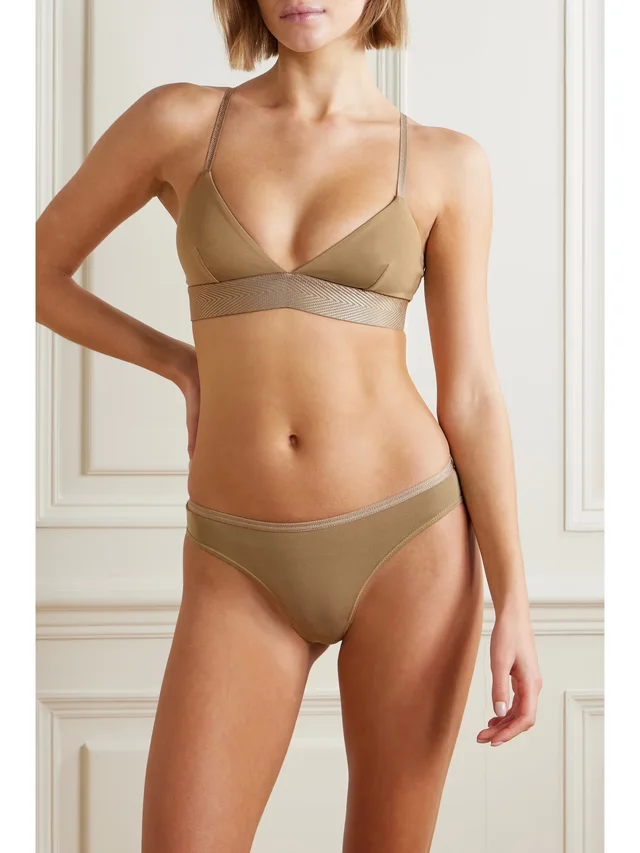 CDLP + NET SUSTAIN stretch-TENCEL™ Lyocell soft-cup triangle bra in Green, photo 2 of 2 from NET-A-PORTER (Canada)