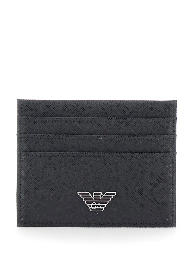 Giorgio Armani Tech Fabric Card Case — Black Polyamide Cases in Black from HEWI