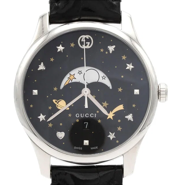 Gucci G-Timeless Moon Phase 126.3 SS Quartz Watch from The Reluxe