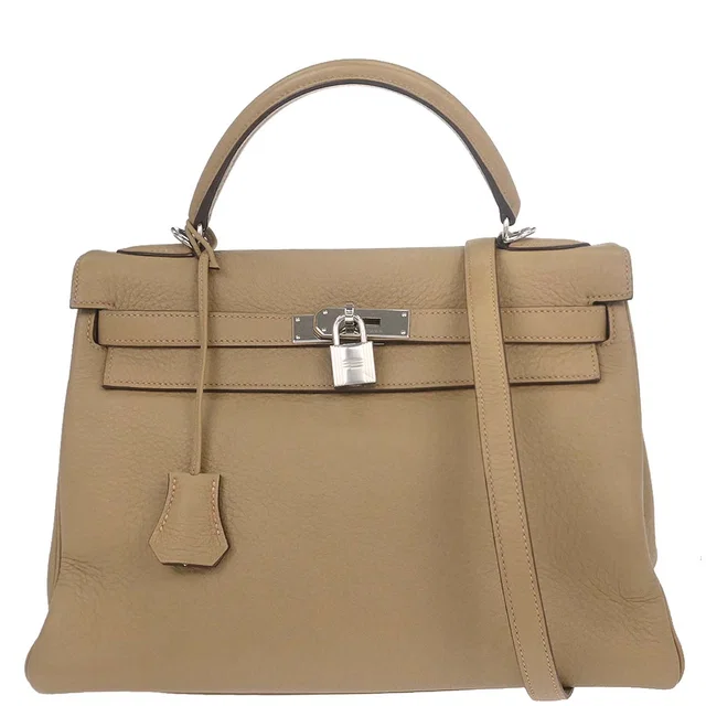 Hermès Trench Taurillon Clemence Kelly 32 Retourne 2way Shoulder Handbag in Clemence leather from AMORE Vintage Tokyo
