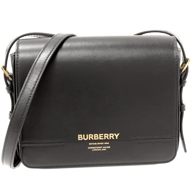Burberry Calf Logo Flap Shoulder Bag 8067035 in Leather from LuxUness