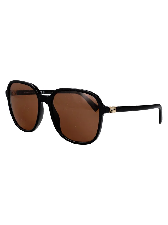 Miu Miu 0mu Black Acetate Sunglasses in Black from HEWI, photo 2 of 2
