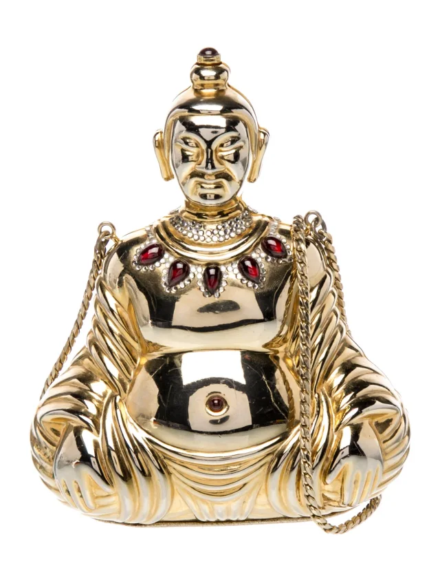 Judith Leiber Metal Minaudière in gold Leather from The RealReal