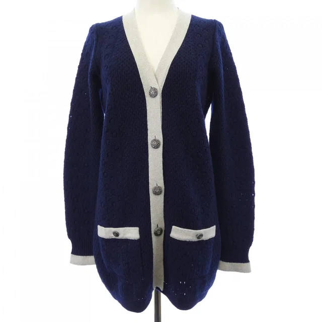 Chanel Cardigan Navy in Navy Cashmere from The Reluxe
