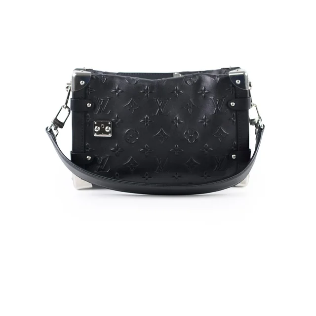 Louis Vuitton Side Trunk MM Black Leather in Black Leather from The Purse Affair