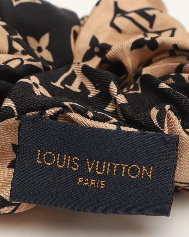 Louis Vuitton Set Of 2 Silk Hair Scrunchies in Silk from A Retro Tale, photo 3 of 5