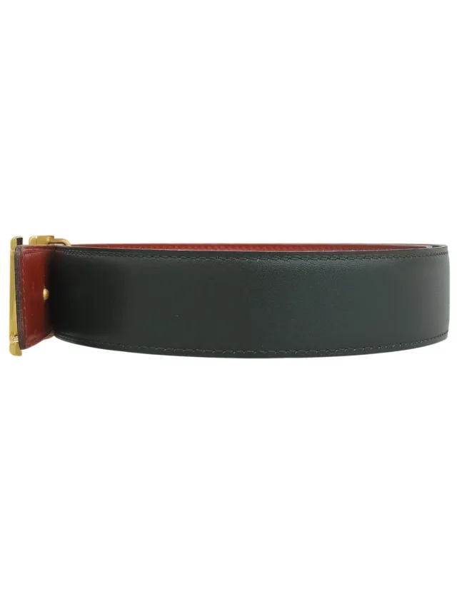 Hermès 1996 Constanze belt dark green/red from VINTAGE QOO TOKYO, photo 4 of 7