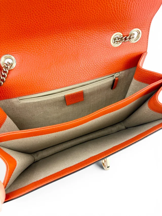 Gucci Interlocking G Shoulder Bag in Orange Leather from Season 2 Consign, photo 10 of 10
