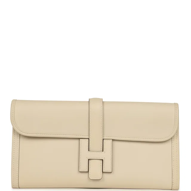 Hermès Jige Elan 29 Craie Swift in White Swift leather from Madison Avenue Couture