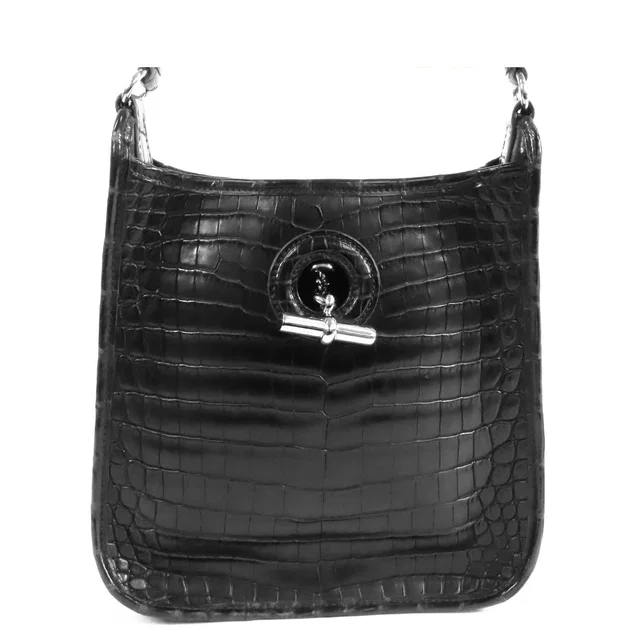 Hermès Vespa TPM Black Silver Niloticus Shoulder Bag in Black from The Reluxe