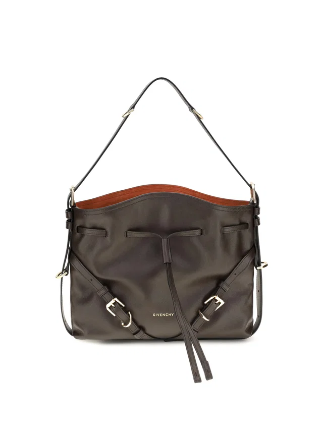 Givenchy Small Voyou Bucket Bag — Brown Calf Leather Bos Taurus in Brown Calfskin from HEWI