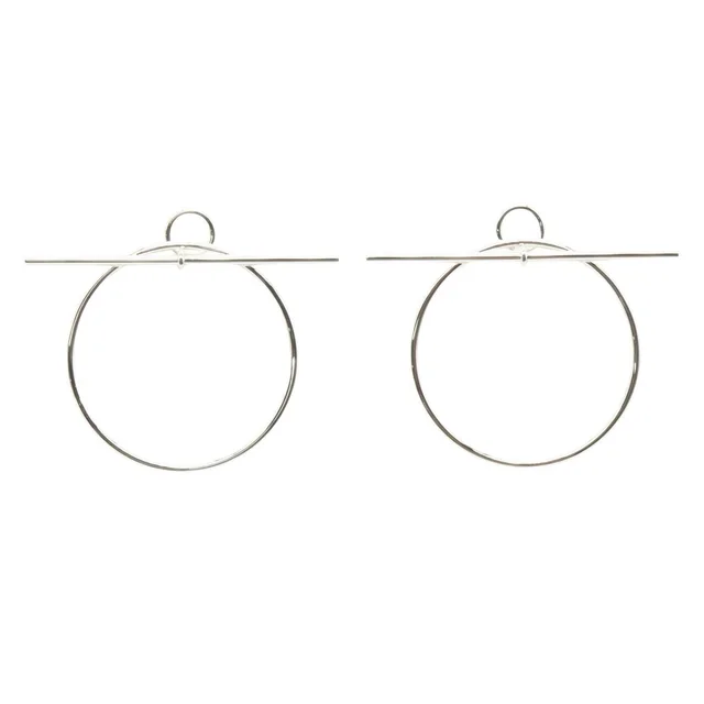 Hermès Earrings Loop 925 Sterling Silver in Silver from The Reluxe
