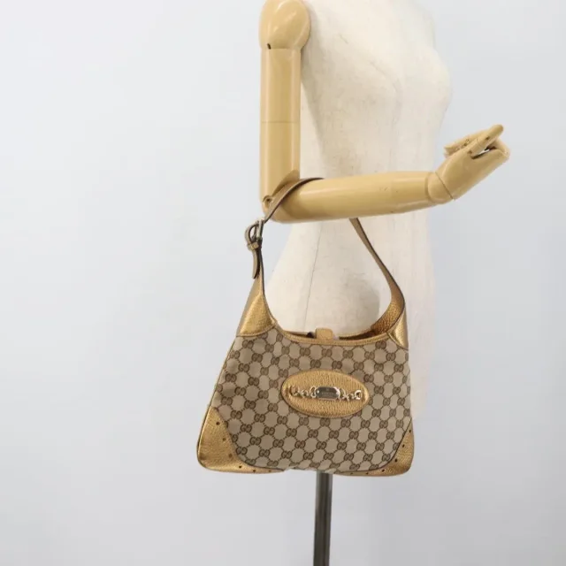 Gucci Vintage Jackie O Chain Hobo Gg Canvas Beige Bag in Beige Canvas from HEWI, photo 22 of 22