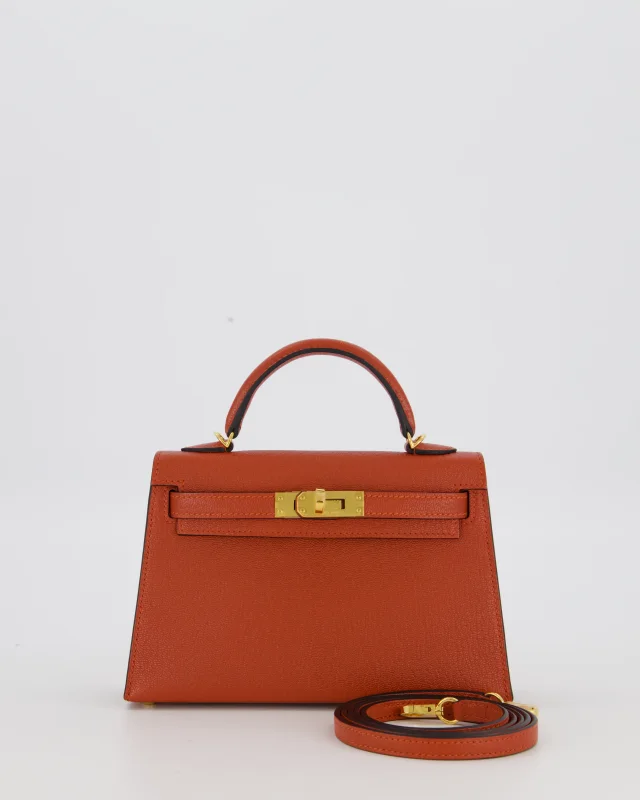Hermès HSS Mini Kelly II 20 Bag in Blue Goatskin from Sellier, photo 22 of 24