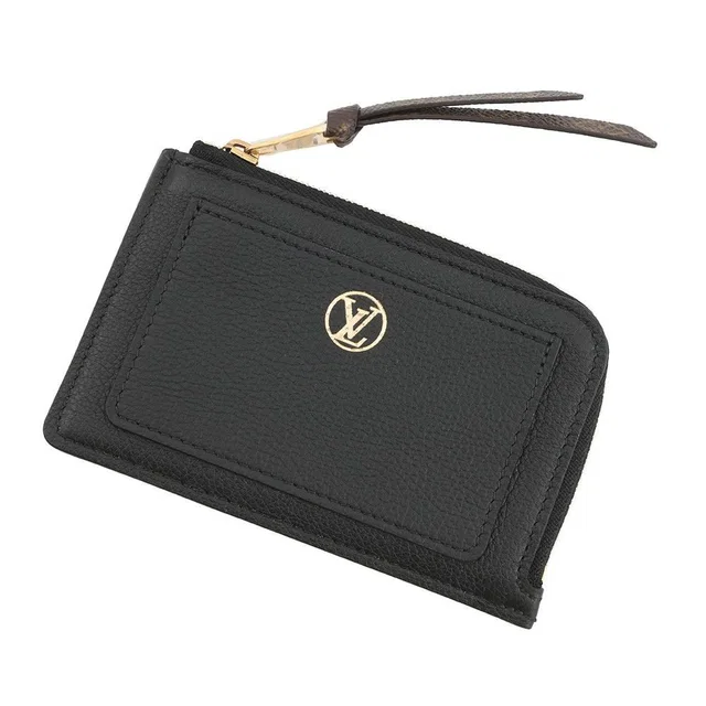 Louis Vuitton Card Case Monogram Calf Leather Holder Louki Black Wallet in Black Calfskin from The Reluxe