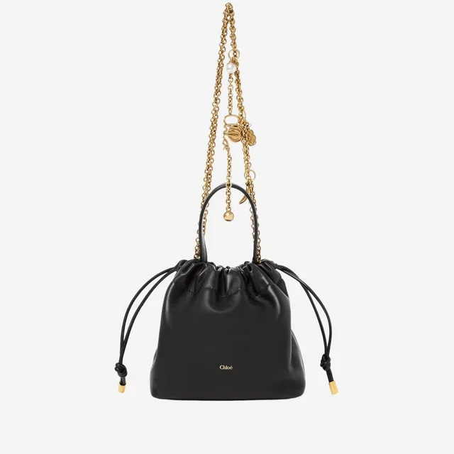 Chloé Leather Drawstring Shoulder Bag — Black in Black Leather from HEWI
