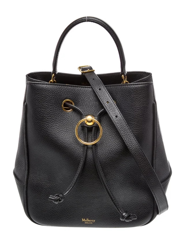 Mulberry Leather Hampstead Bucket Bag Small in black Leather from The RealReal