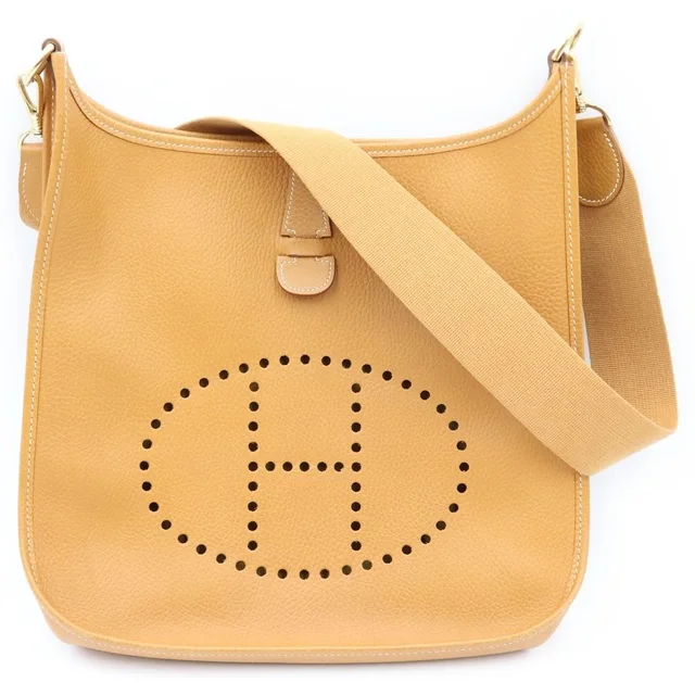Hermès Evelyne Shoulder Bag Evercolor Gold in Gold from The Reluxe
