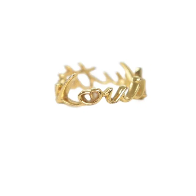 Louis Vuitton Script Ring S Gold in Gold from The Reluxe