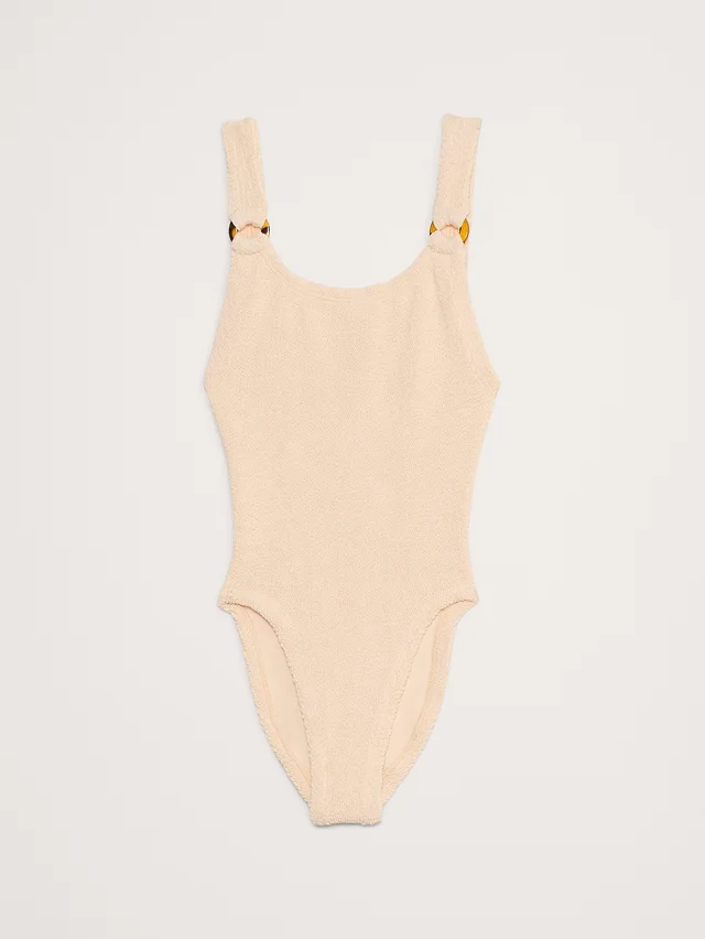 Banana Republic Domino One-Piece Swimsuit by Hunza G in Blush Pink, photo 4 of 4 from Banana Republic (US)