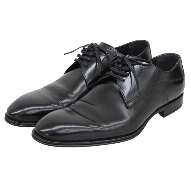 Dolce & Gabbana Plain Toe Dress Shoes Black 6 in Black Leather from The Reluxe