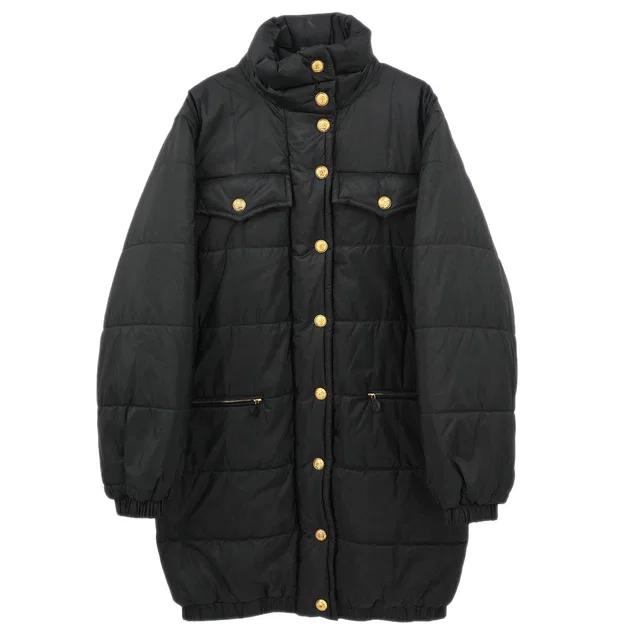 Chanel 1996 Zip Up Jacket Black #38 in Black Silk from AMORE Vintage Tokyo