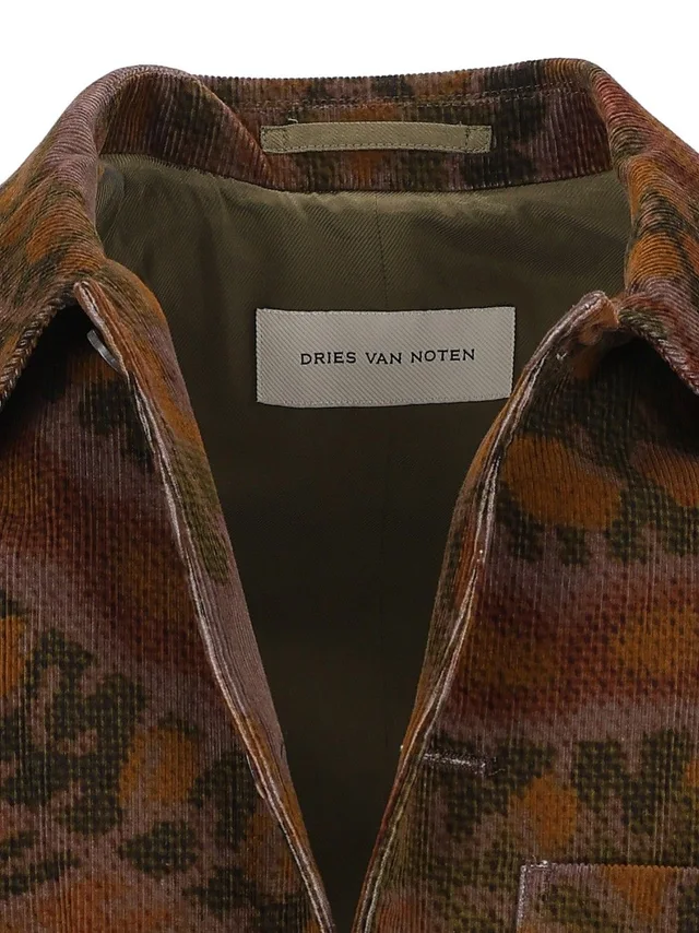 Dries Van Noten BRAXTON GIANT PAISLEY PRINT OVERDYED CORDUROY JACKET, photo 4 of 5 from SENSER
