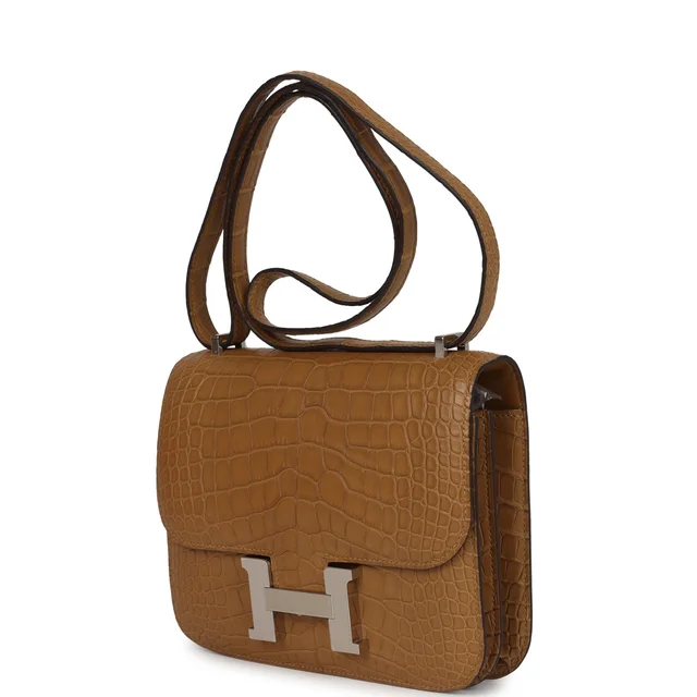 Hermès Constance 18 Kraft Matte Alligator Palladium Hardware in Crocodile from Madison Avenue Couture, photo 2 of 2